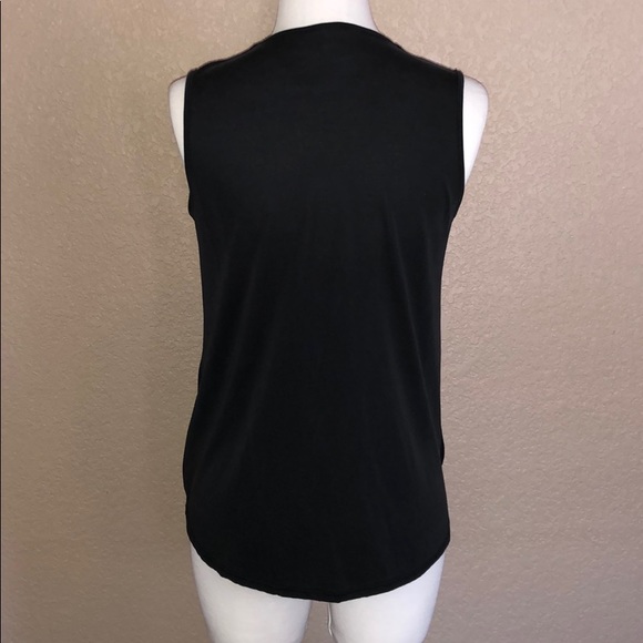 Alya from Francesca’s Black Criss Cross Tank - Picture 3 of 4